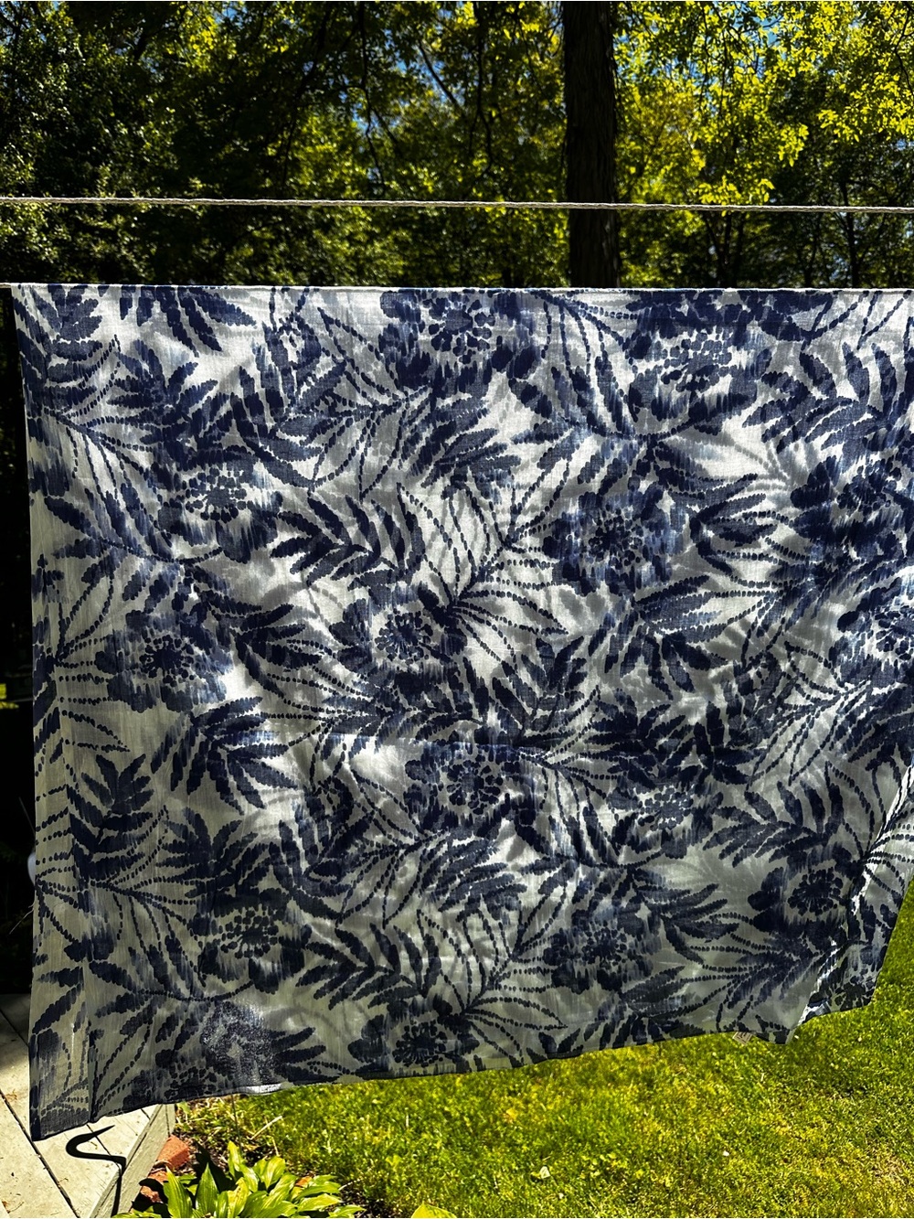 La Paredo Connexion Blue & White Printed Scarf/sarong